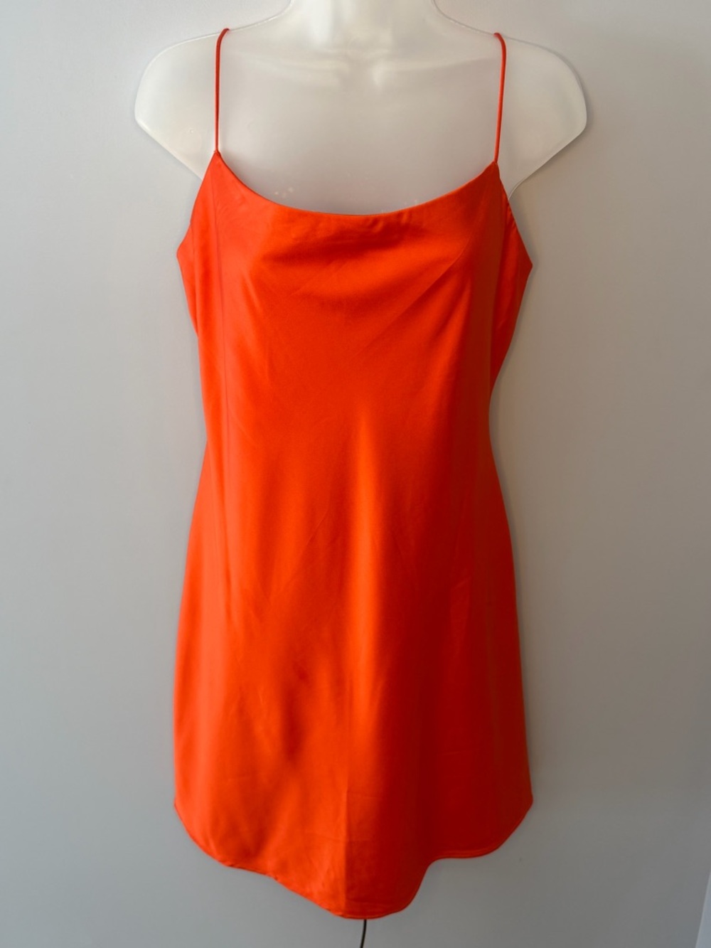 ABERCROMBIE & FITCH Y2K Orange Cocktail Party Slip Dress